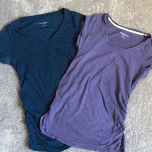 BUNDLE- two short sleeve maternity tshirts